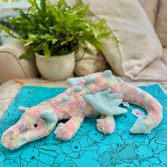 Jellycat Lazulia Rainbow Dragon Limited Rare Edition Large 50cm NWT and Dust Bag - Picture 3 of 8